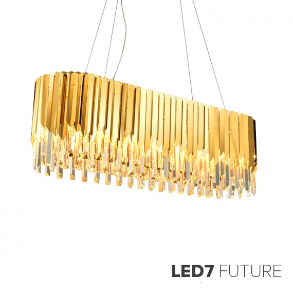 Loft Industry Modern - Facet Oval Glass Chandelier